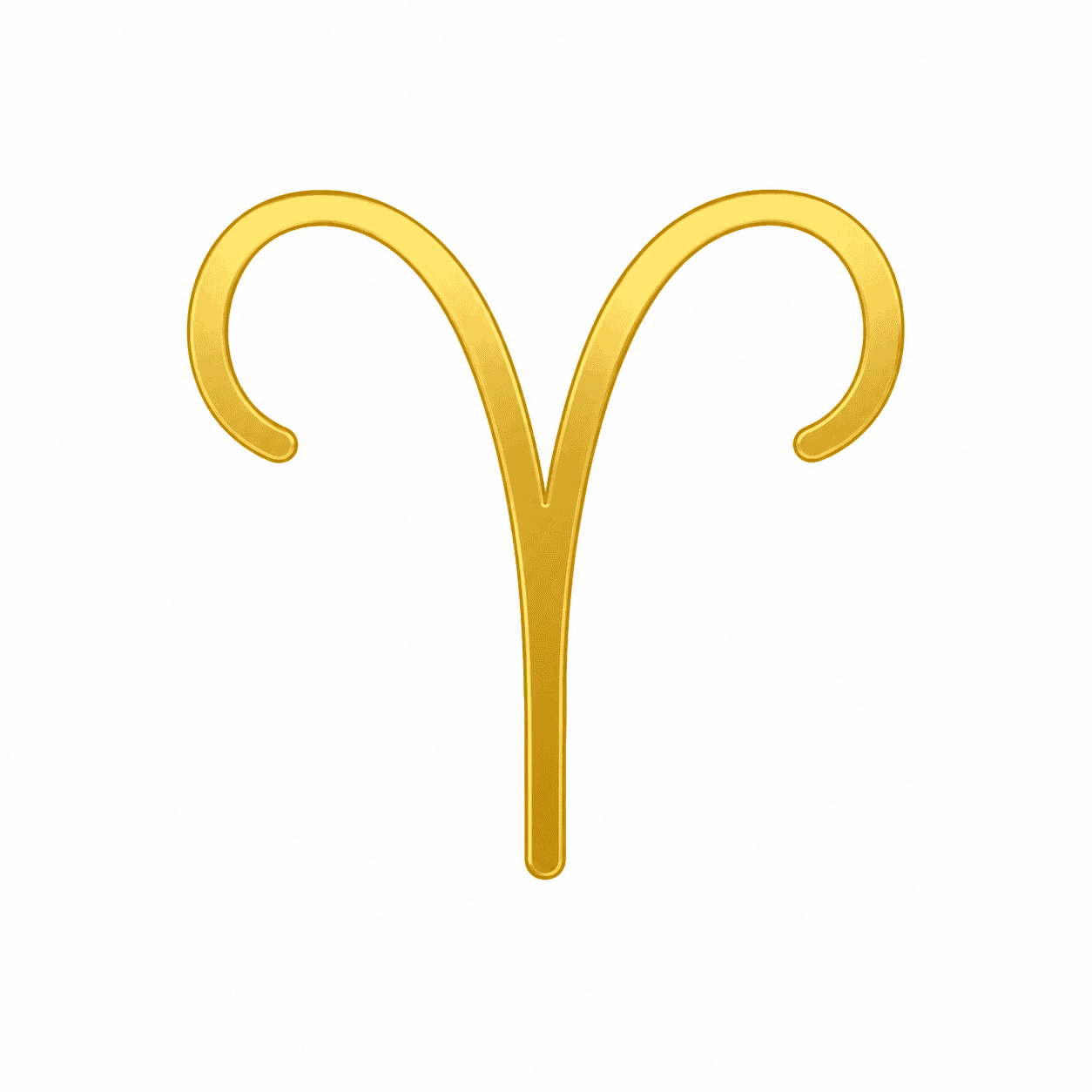 Gold Aries zodiac sign glyph representing initiative and direct expression in Your Zodiacal Configuration