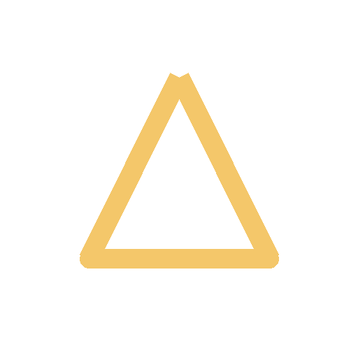 Gold trine glyph representing a 120-degree astrological aspect