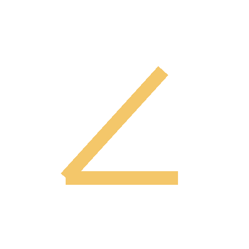 Gold semi-square glyph representing a 45-degree astrological aspect