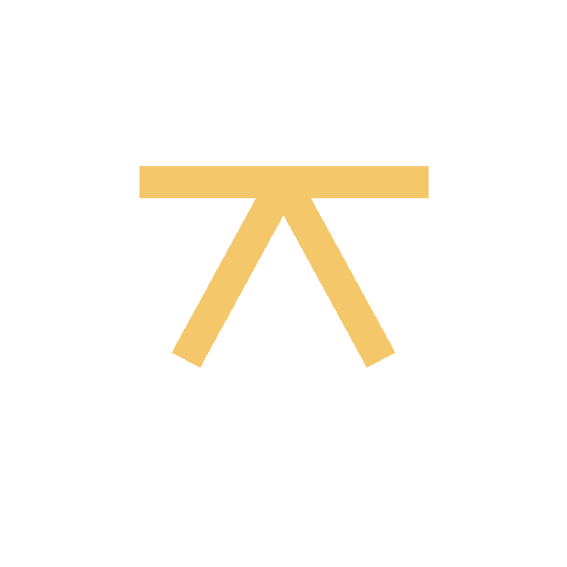 Gold quincunx or inconjunct glyph representing a 150-degree astrological aspect