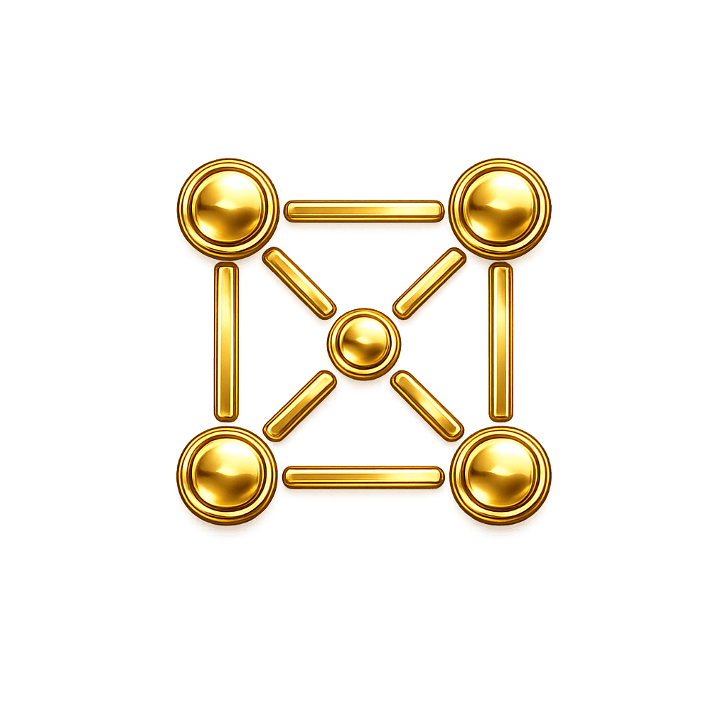 Gold radiating pattern representing an element that appears prominently throughout a natal chart